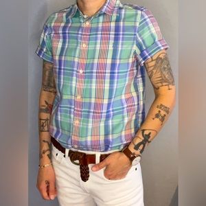 Polo-Ralph Lauren | Plaid | Shirt-Sleeve Button Up